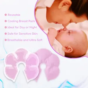 Pink Breast Gel Beads Ice Pack Breast Therapy Packs With Soft Covers Relief The Pain Of Breast Feeding Nursing Pain