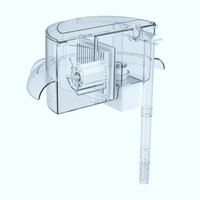 Filtre d'aquarium à séparation sec-humide avec anneaux bio-céramiques, purificateur d'eau 3 en 1 avec cascade et aération pour aquarium rond 4W