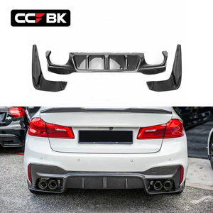 Para BMW <span class=keywords><strong>G30</strong></span> G31 520i 530i 540i 540d 550i 550d 2017-2020, Difusor Trasero Inferior de Parachoques de Fibra de Carbono Seca Estilo 3D, Cubierta de Divisores Laterales - Product Image 1