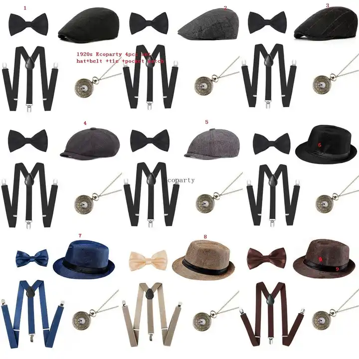 men's 20's 1920s gatsby gangster costume