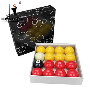 Bolas de <span class=keywords><strong>Billar</strong></span> Hongjie de Alta Calidad y Económicas, Bolas de <span class=keywords><strong>Billar</strong></span> de Casino de 50.8 mm, Amarillas y Rojas - Product Image 1