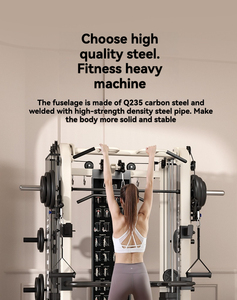 Attrezzatura Fitness Multifunzionale: Stazione Squat con Cavi Incrociati, Macchina Smith per <span class=keywords><strong>Esercizi</strong></span> <span class=keywords><strong>di</strong></span> <span class=keywords><strong>Petto</strong></span>, Schiena e Braccia - Product Image 4