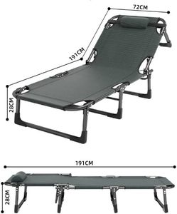 Lit de camping pliable non gonflable Ncescmal pour adultes - Lits de camping pour le camping et la chasse - Product Image 2