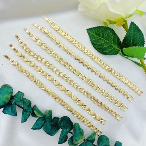 Accesorios de Moda, Joyería para Hombre y Mujer, Pulsera de Fiesta de Latón Chapado en Oro de 14K, Pulsera de <span class=keywords><strong>Amor</strong></span> Laminada en Oro - Product Image 2