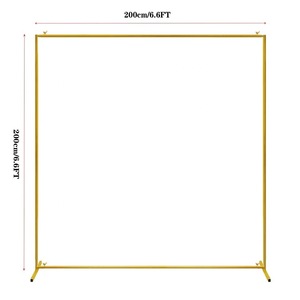 <span class=keywords><strong>Arche</strong></span> de mariage dorée, support de toile de fond, structure carrée en métal robuste <span class=keywords><strong>pour</strong></span> cérémonie de mariage, fête, anniversaire, baby shower - Product Image 4