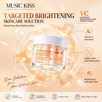 Crème de nuit en capsules faciales OEM personnalisées 60g aux perles d'orange VC pour une peau éclatante et rajeunie