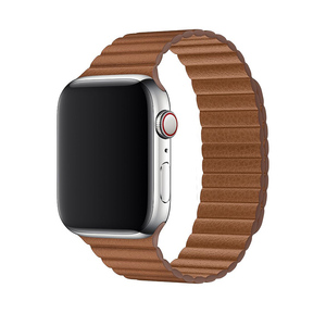 Ajustable magnético genuino lazo de cuero para Apple Watch banda 42mm 38mm 40mm 44mm correa de pulsera de enlace para Iwatch 1, <span class=keywords><strong>2</strong></span>, <span class=keywords><strong>3</strong></span>, 4 - Product Image 5