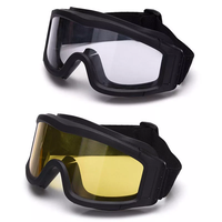 Lunettes tactiques à 3 lentilles Lunettes de tir anti-buée Protection UV400 pour moto/cyclisme/combat
