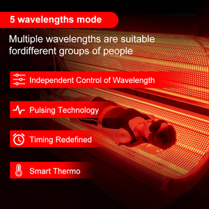 Lit de thérapie par la lumière rouge du corps complet 660nm 850nm LED Machine de lumière proche infrarouge Soulagement de la douleur <span class=keywords><strong>Photomodulation</strong></span> ciblant la zone des aisselles - Product Image 6