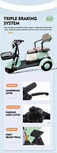 Triciclo Eléctrico <span class=keywords><strong>de</strong></span> 14 Pulgadas <span class=keywords><strong>para</strong></span> <span class=keywords><strong>Adultos</strong></span>, 3 Velocidades, Control Remoto, Motor sin Escobillas <span class=keywords><strong>de</strong></span> 48V/60V y 500W, Tipo Digital Inteligente, Carrocería Abierta con Buje Trasero - Product Image 4