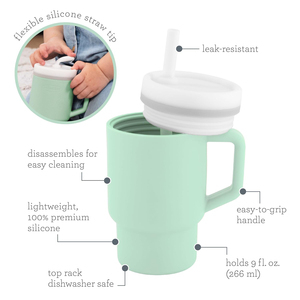 Biểu tượng tùy chỉnh cấp thực phẩm Silicone bé sippy cup với rơm và xử lý, chống tràn, BPA-free, Silicone Stanley cup - Product Image 5
