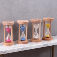 Sablier artisanal minimaliste en bois naturel 1, 3, 5 minutes – Vente en gros pour remise de diplômes, jeux d'enfants, mariages, décoration intérieure