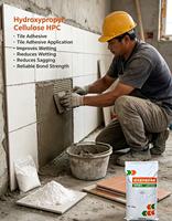 Épaississant industriel HPMC (hydroxypropylcellulose) à haute viscosité pour colle de construction, détergent liquide, revêtements en poudre