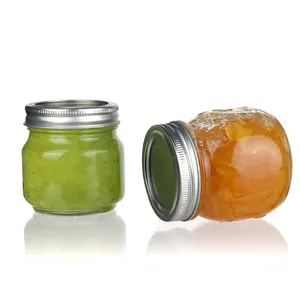 Food Grade 8oz 12oz 16oz 24oz 32oz Air Tight Selado DIY Food Glass Jar Armazenamento Com Tampa