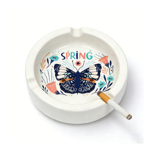 Cendrier en <span class=keywords><strong>c</strong></span>éramique portable classique de luxe, diamètre standard, pour la maison, les restaurants, emballage cadeau, personnalisation - Product Image 6