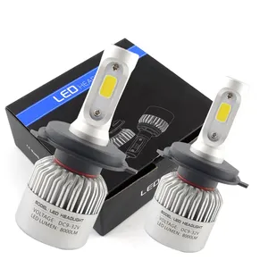 S2 자동 LED 전조등 60W 자동차 Led 전조등 H1 H3 H7 9005 9006 H11 H4 팬 냉각 LED 전조등 전구