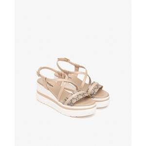Sandalo con Zeppa da Donna Nero Giardini Beige E513512D Stile Platform - Product Image 2
