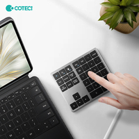COTECi gunting tombol numerik BT nirkabel Mini 35-kunci antarmuka USB plastik untuk Laptop PC akuntan keuangan kantor baru