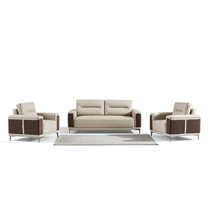 एर्गोनोमिक 3-टुकड़ा चमड़े का कार्यालय घर के रहने वाले कमरे या होटल रिसेप्शन के लिए आरामदायक - Product Image 2