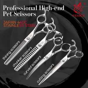 Fenice 6.25 ''6.5'' 7 ''7.5 inç köpek inceltme kesme profesyonel <span class=keywords><strong>Pet</strong></span> bakım makas seti - Product Image 6