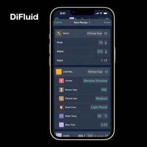 डिफ्फ्लूइड माइक्रोबैलेंस टी स्मार्ट डिजिटल कॉफी स्केल काले सटीक समय प्रवाह नियंत्रण के साथ कॉफी ब्रूइंग स्केल - Product Image 4