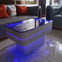 Table basse pub d'extérieur Meubles de discothèque 3d Design d'intérieur Led Infinity Effet miroir Tiki Whisky Table de bar éclairée