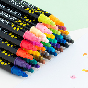 ปากกาอะคริลิครูปแบบหัวคู่พร้อมวัสดุพลาสติก - Product Image 3