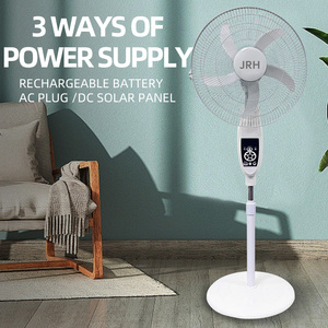 Quạt đứng đa năng, sạc điện thoại, sử dụng ngoài trời và trong nhà, 16-18 inch, quạt sạc lại, quạt năng lượng mặt trời, có điều khiển từ xa, đèn LED - Product Image 4