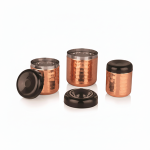 Bocaux en acier inoxydable de haute qualité pour le thé, le sucre, le café, design durable résistant à la rouille pour l'utilisation alimentaire, exportations d'artisanat en acier - Product Image 1