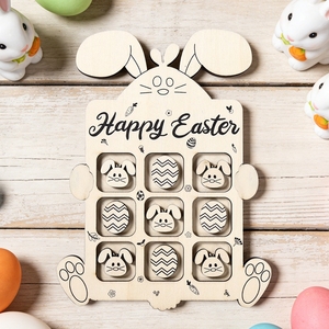 Juego de Tres en Raya de Madera Colorido de Pascua, 21.4*11.3cm, Regalo para Niños, Regalos de Pascua, Juguete Educativo para Niños, Pascua 2026 - Product Image 4