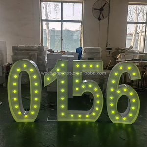 ป้ายไฟ LED ขนาดใหญ่0ถึง<span class=keywords><strong>9</strong></span>สำหรับตกแต่งรถยนต์4ft กำหนดเองได้สัญลักษณ์ LED ขนาดใหญ่สำหรับงานแต่งงาน - Product Image 2