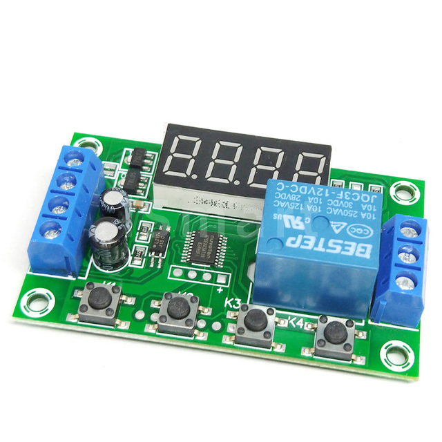 DC 12V 5A YYC-2S Adjustable LED Delay Relay Module Delay Timer Control Switch Board