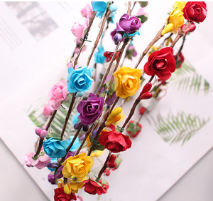 Party Crown Flower Headband LED <strong>Light</strong> <strong>up</strong> Hair Wreath Hairband <strong>Garlands</strong> Women Halloween Christmas Glowing Wreath Headband - Product Image 6
