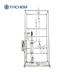 Fish oil refining equipment crude oil distiller laboratory scale glass thin film distillation column