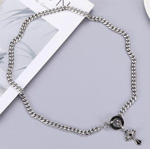 Collana con catena a maglia maschile in acciaio inossidabile all'ingrosso personalizzata ciondolo croce <span class=keywords><strong>accessori</strong></span> per gioielli Vintage italiani da uomo - Product Image 3
