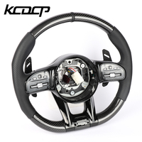 Volant en fibre de carbone adapté à Mercedes Benz 809, volant à LED pour Mercedes Benz W205 C63 W213 E63G63 GLS63S GLA45 a