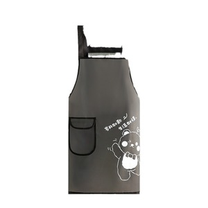 Printed TPU <b>Apron</b> Black And White Cartoon Design Breathable Waterproof For <b>Kitchen</b> Cooking Adult Use - Product Image 1