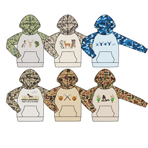 Chemise à manches longues pour enfants, imprimé camouflage de chasse personnalisé, nouveaux designs, vêtements pour frères, nouveaux styles - Product Image 2