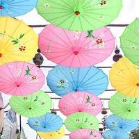 Parapluie en papier huilé de soie fait main LS03, design ROMAN, parapluie droit, décoration de plafond artisanale, accessoires de danse, parasols
