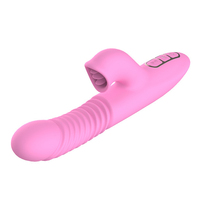 Magischer Intelligenter Heiz- und Stoßvibrator mit Zungensimulation, Klitoris-Stimulator, Saugfunktion und Vagina-Stoßfunktion