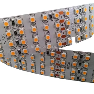 Tira de luz de led 2700k, 38.4 w/m, 480leds/medidores, 4 linhas, 24 volts smd, venda imperdível 3528 tira conduzida