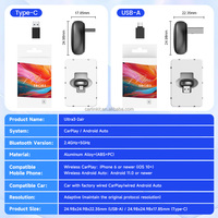 Carlinkit Usb Carplay Type c Car Play Adaptateur Mini ultra 3 2air Sans Fil Android Auto Dongle Musique Massive Apps Ai Box pour apple