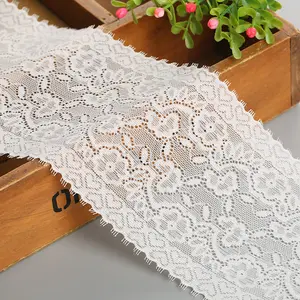 high quality 10cm elastic lace fabric nylon spandex lace trim stretch lyrac lace for sexy lingeires