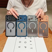Funda Magnética de Lujo con Acabado Esmerilado para iPhone 17 Air 18 17 16 Pro Max, Carga Inalámbrica, Protección Contra Impactos