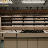 ONI Shopfitting Beauty Parfumerie Design d'intérieur Armoires murales pour la parfumerie Comptoir métallique avec placage de verre