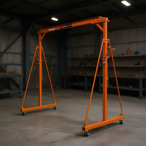 Grue à portique réglable en hauteur Tmg, capacité de 1100 lb, 95 po au minimum, 142 po au maximum, usage industriel - Product Image 2