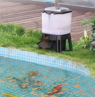 Distributeur automatique de nourriture pour poissons solaire BC Modern Super Pond, boîte de distribution en plastique avec minuterie pour aquarium, bassin extérieur et étang