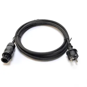 Ac Netsnoer Rubber Kabel H07RN-F Schuko Plug IP44 Met Betteri BC01 IP68 Connector Voor Zonnepaneel Omvormer