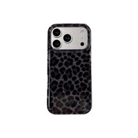 Coque de téléphone tendance et élégante avec paillettes et imprimé léopard pour iPhone 18 Pro, 17 Pro Max, anti-chute pour iPhone 16, 14/15