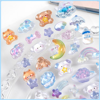 Pegatinas Decorativas de PVC Hechas a Mano con Impresión UV, Impresas con Agua, Personalizadas, con Diseño de Dibujos Animados en 3D, Luminosas, Sólidas, Lindas, para Regalo